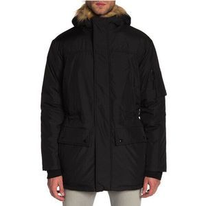 S13 Down Alpine Faux Fur Trim Hood Jacket Black